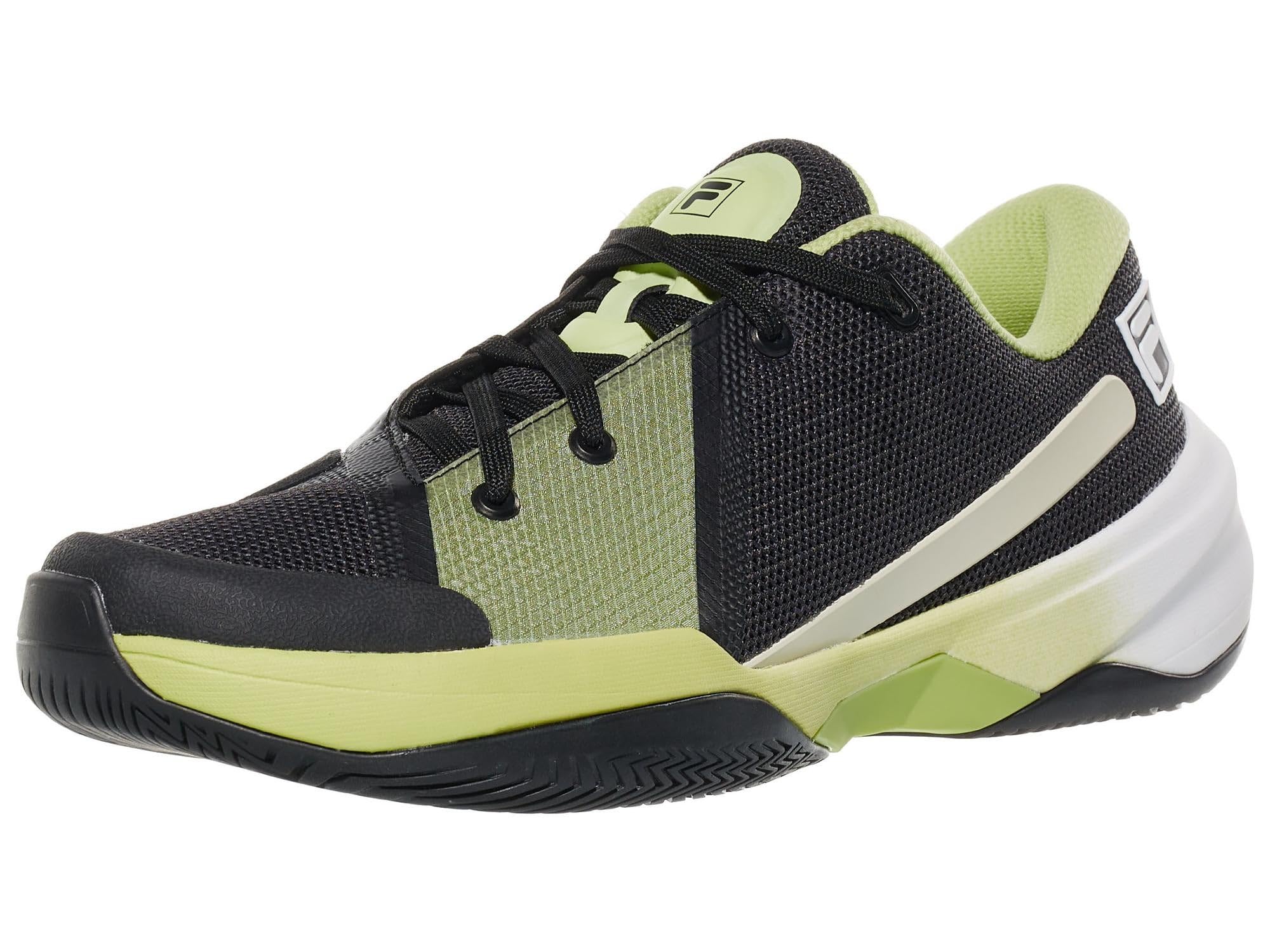 Fila Fire Ace Mens Tennis Shoes - Black/Lime/Gard/D Medium / 10.0