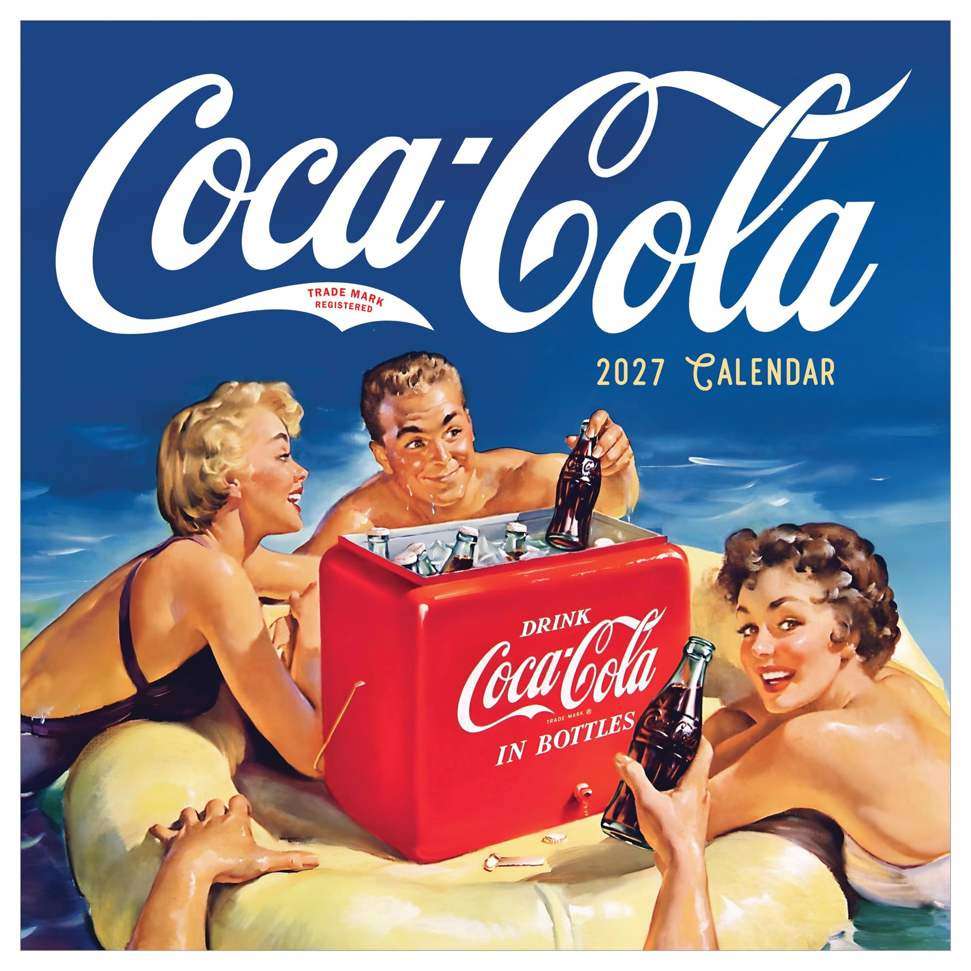 TF Publishing 2027 Coke: Vintage Nostalgia Wall Calendar - Large Grids for Appointments & Scheduling - Vertical Monthly Wall Calendar 2027 w/Premium Matte Paper for Home/Office Organization - 12x12in