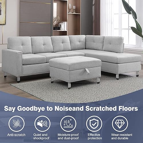 Miniatura 6 de Protectores ovalados para patas de muebles de 1.57 x 0.79 pulgadas, paquete de 24 tapas negras para patas de silla, protectores de suelo de madera,