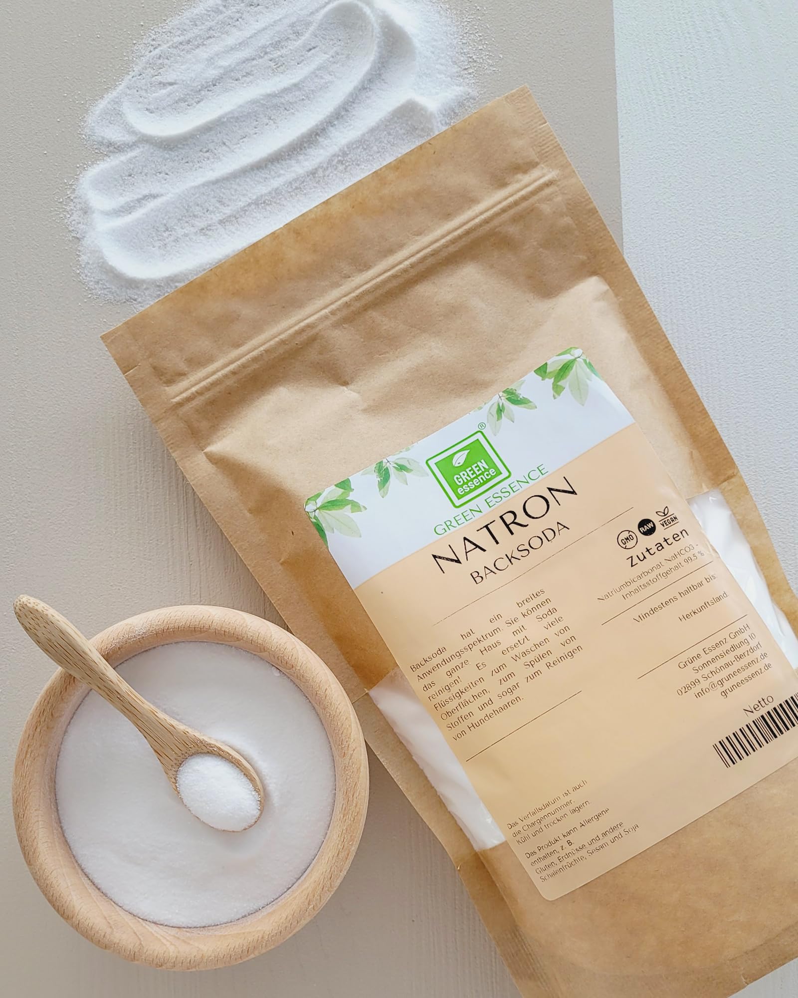 Natron Pulver 1kg + Zitronensäure 1kg 2er Set in Lebensmittelqualität - ideal zum Backen - für den Garten - Natronpulver + Citronensäure zum Waschen von Obst und Gemüse