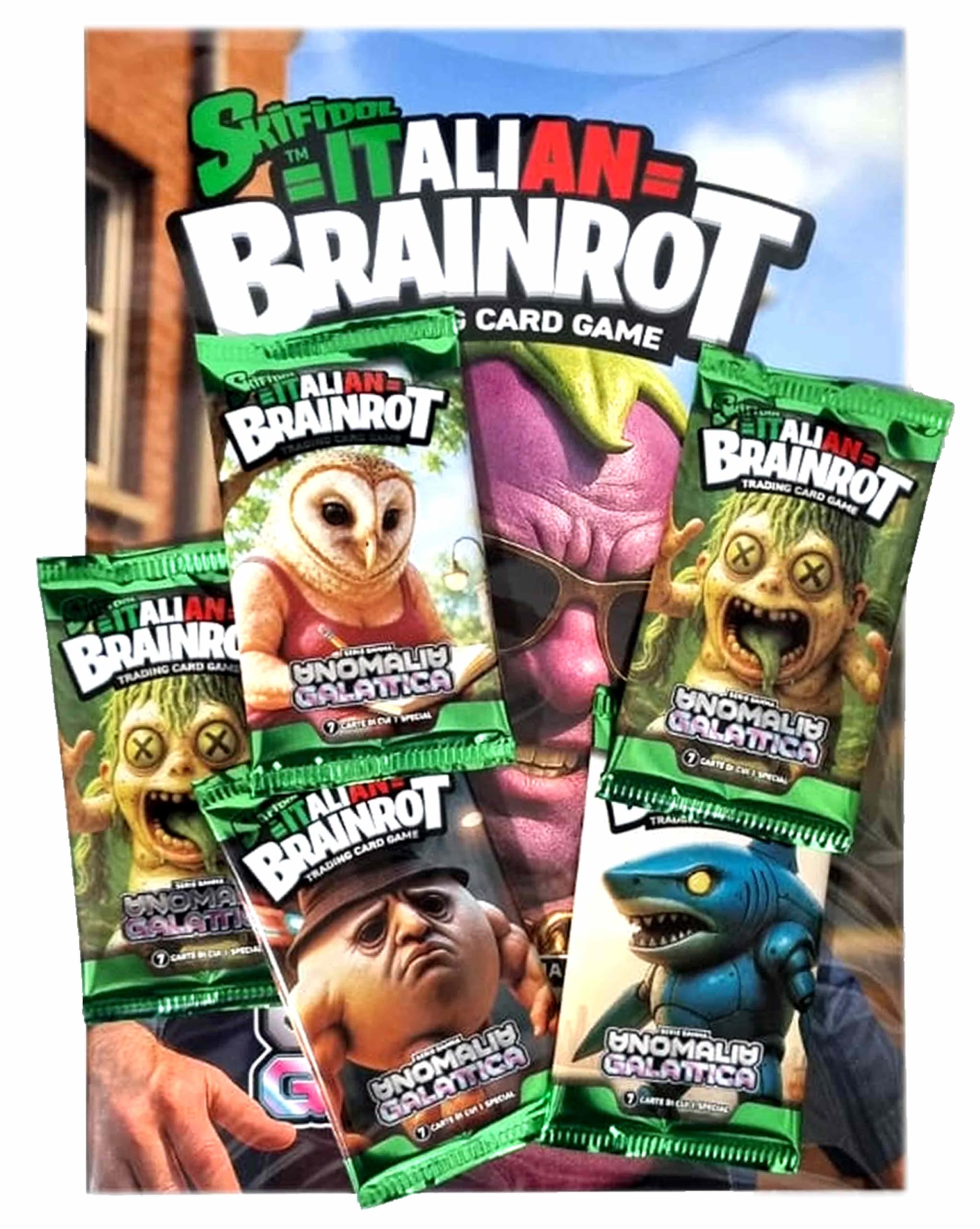 Italian Brainrot Trading Card Game Serie Gamma + 5 Bustine con 7 Carte da Collezione, Edizione Italiana