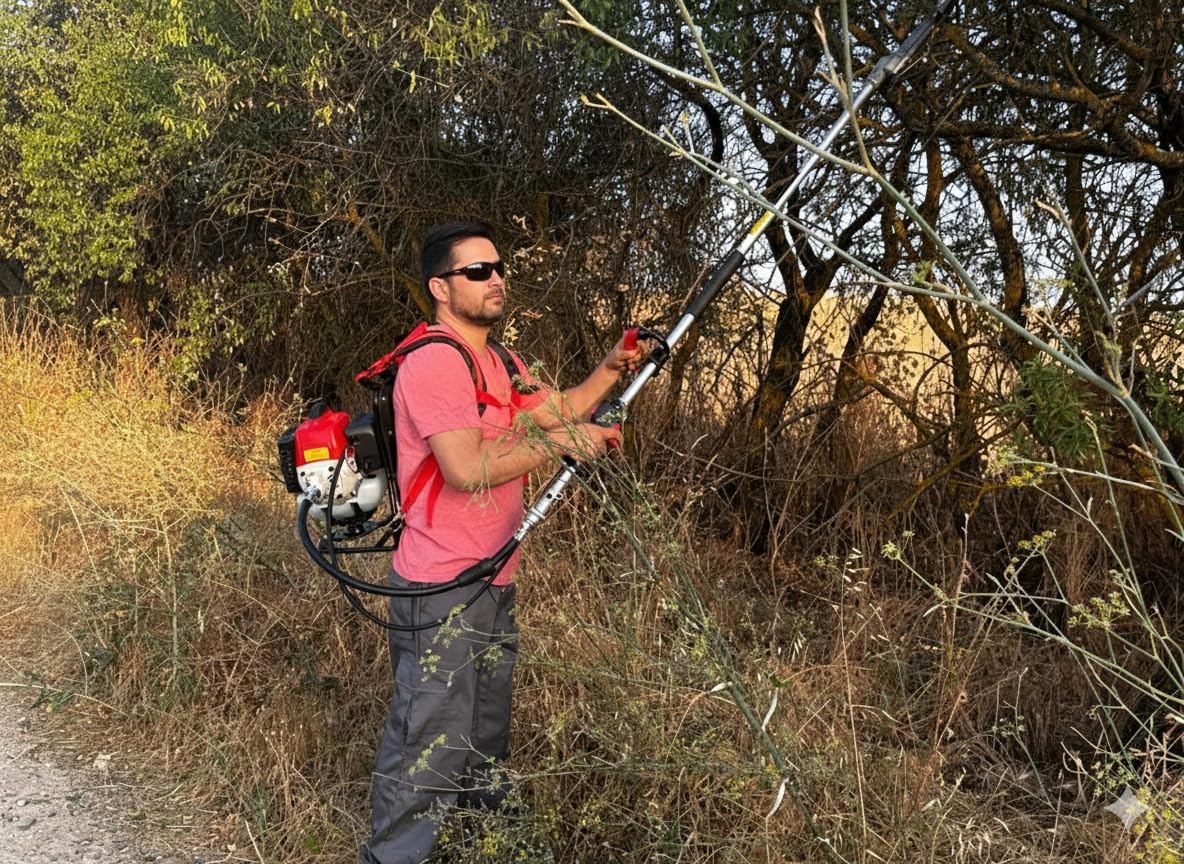 VIBRADORA DE Gancho A Gasolina DE Mochila para OLIVOS – POWERTEC PRO 52CC