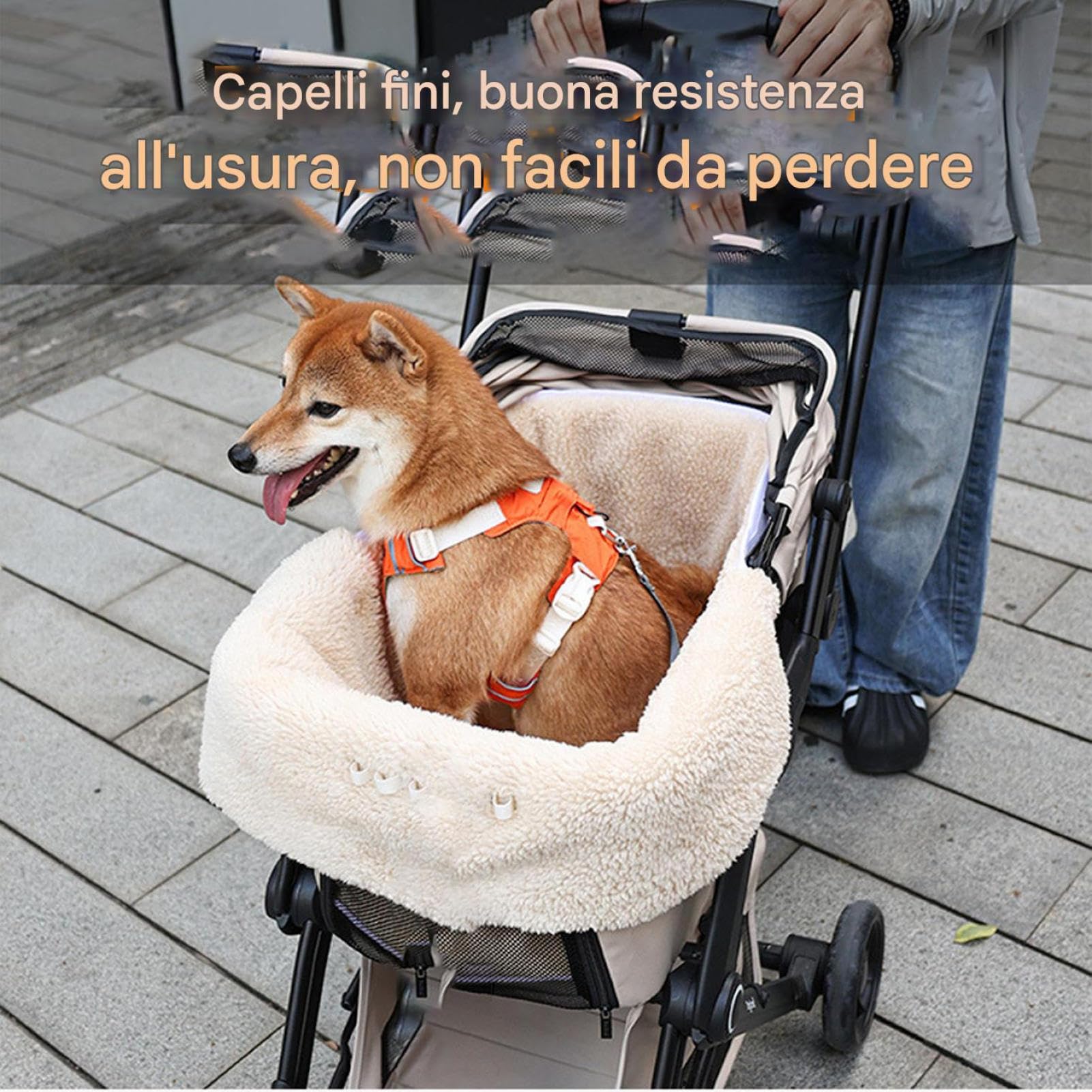 Generico Tappetino per cuscino per passeggino per animali domestici | Gatto invernale per cani, cuscino per passeggino, coperta da passeggio in morbido peluche, fodera riutilizzabile per fornitur
