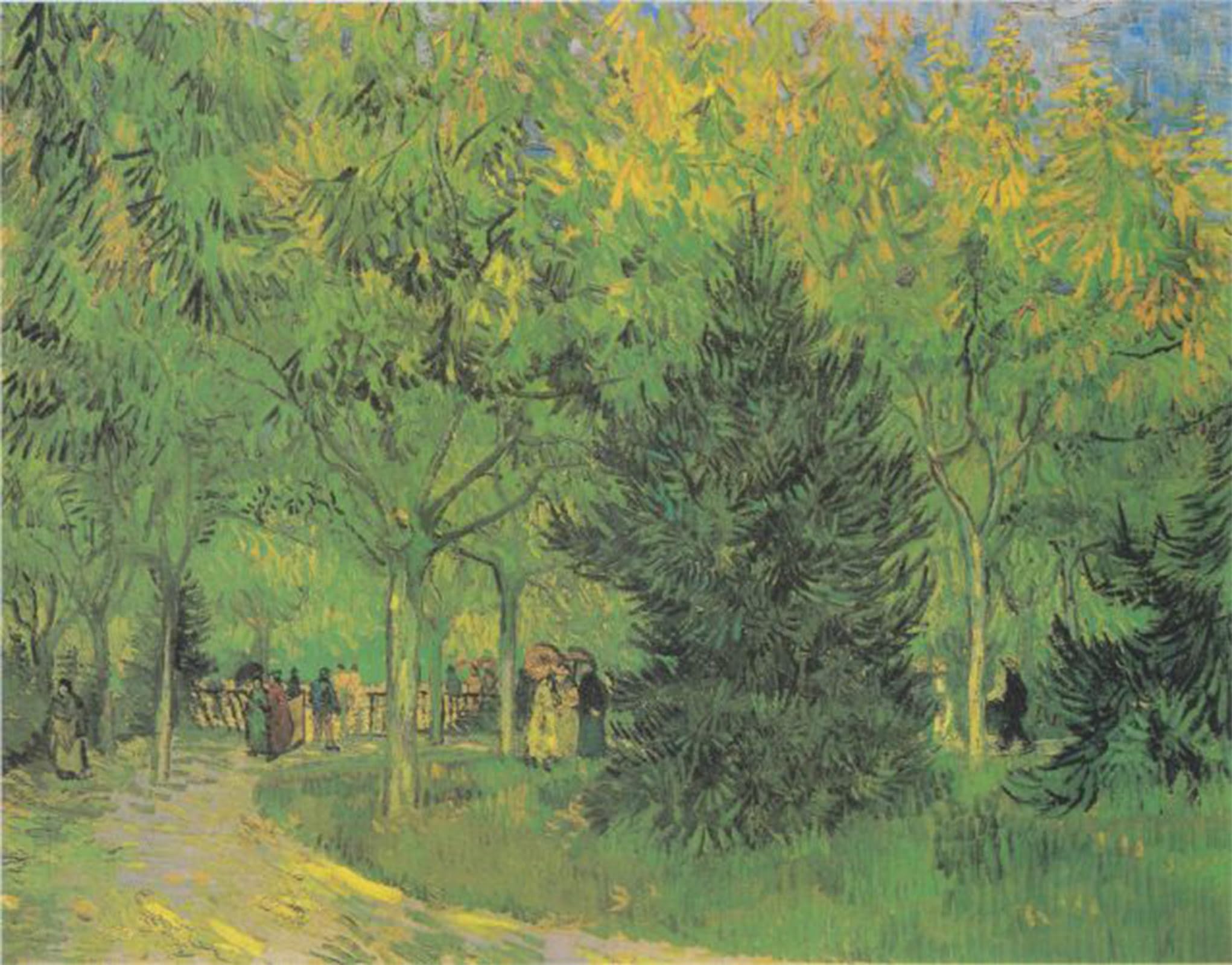 ARTXLXXBN Famous Prints Artwork Pictures Poster Painting Art Path in the Park of Arles with Walkers Artwork Landscape Pictures for Home Decor 60x90cm