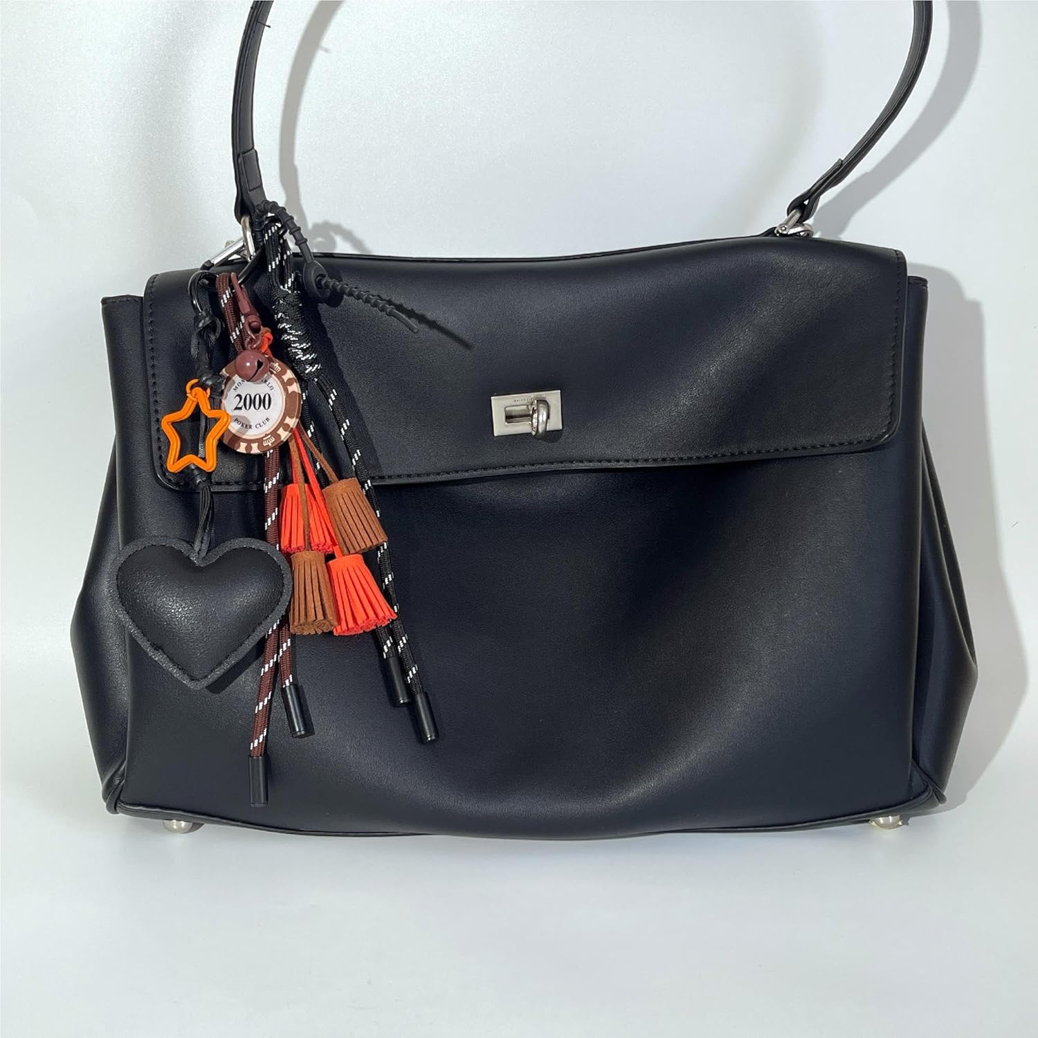 QTMY Cute Heart Tassel Braided Keychain Bag Charms for Handbag Purse Backpack Accessories Bogg Bag,389 - Image 6