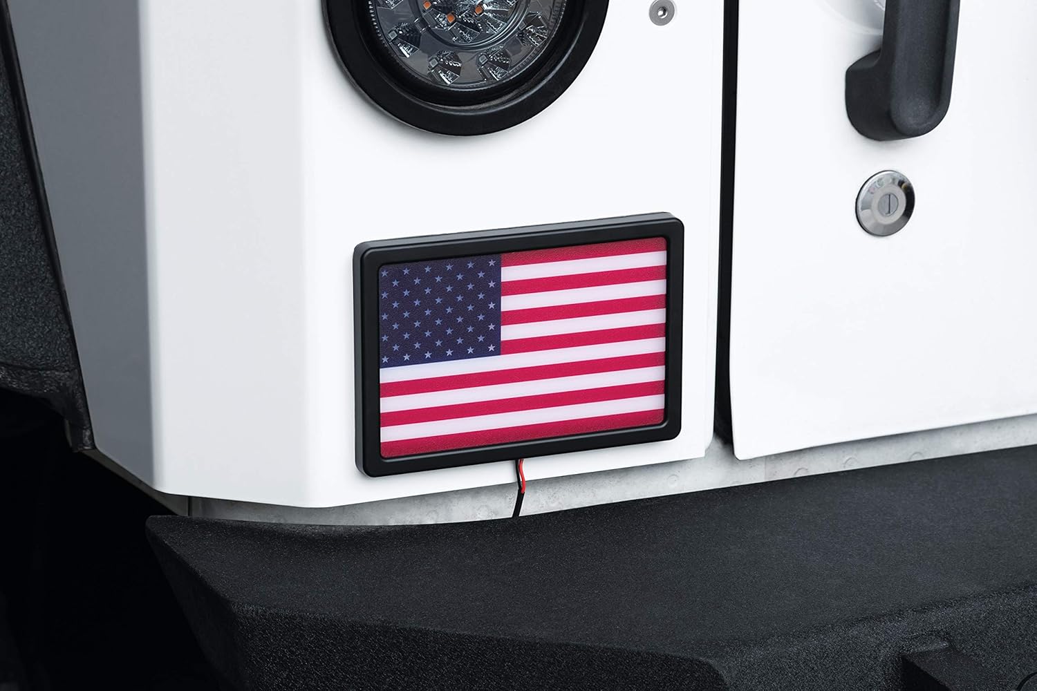 Kuryakyn 2892 Motorcycle Lighting Accessory: Freedom Flag LED Light Kit, 4" x 6", Black