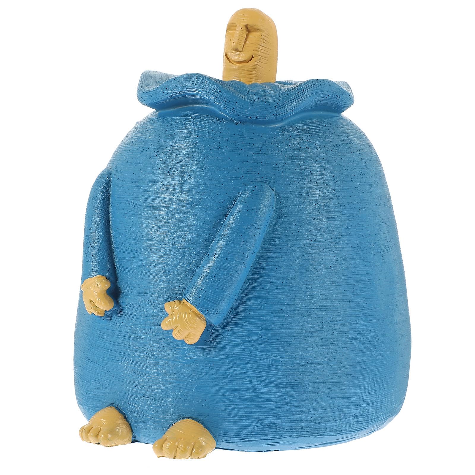 Statue Doigt Honneur en Résine Bleue pour Décoration d'Intérieur