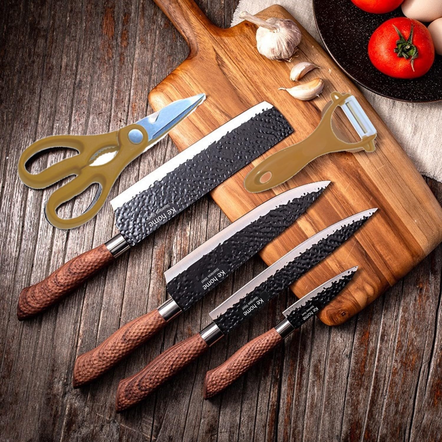 Conjunto De Facas Texas Profissional 8 Peças Churrasco Inox Kehome
