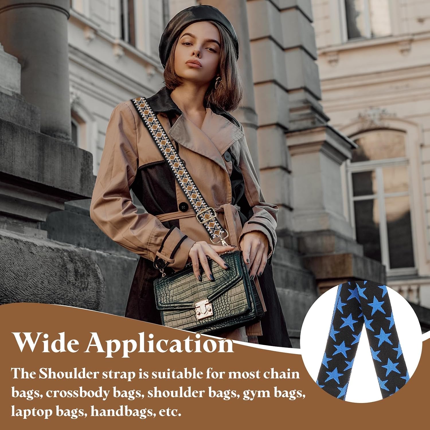 uxcell Purse Strap Replacement Crossbody Wide Shoulder Bag Strap image 5