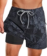 APTRO Men's Swimming Shorts with Zip Pockets 2 in 1 Quick Dry Swim Trunks with Compression Liner 02