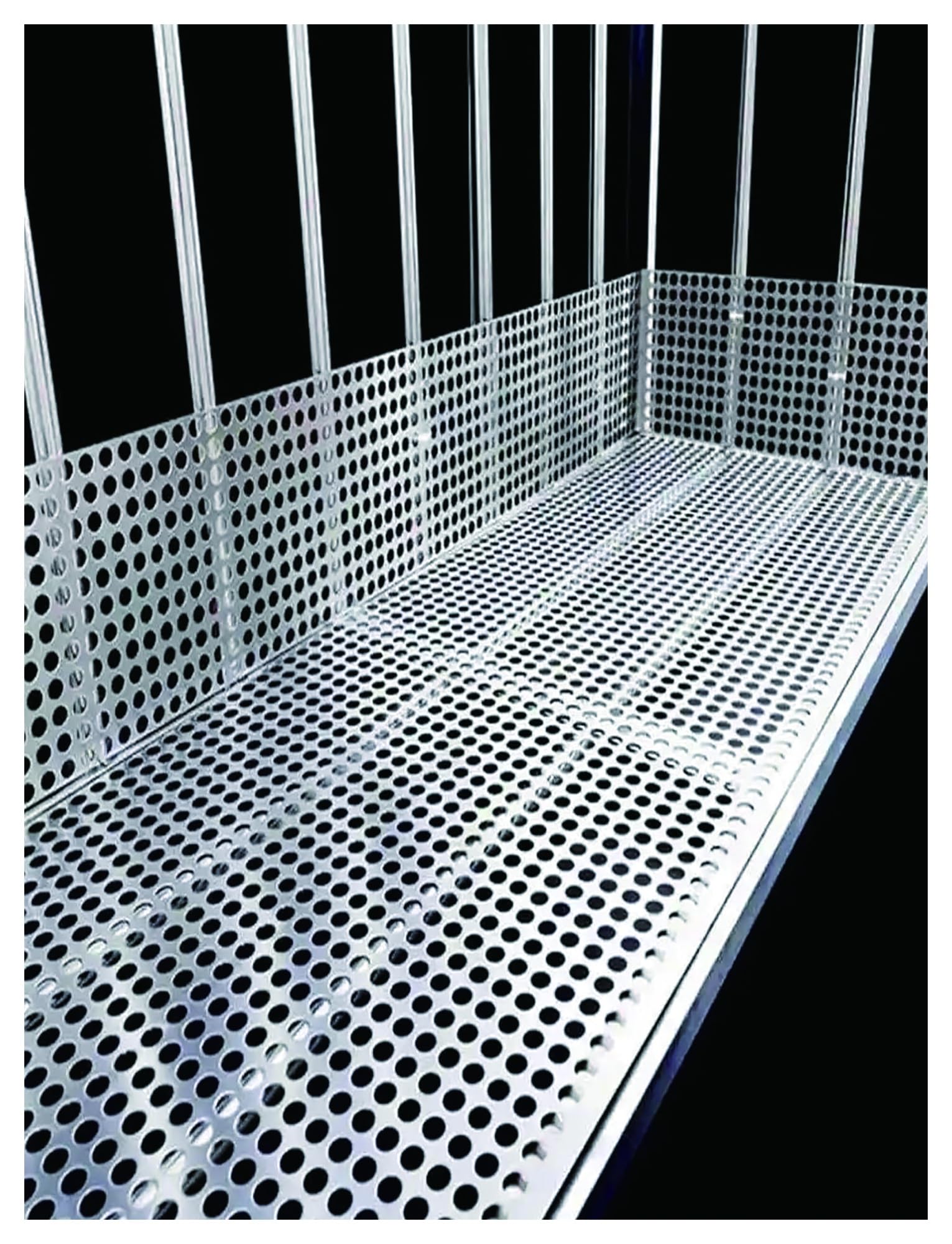 Plaques de protection antivol en acier inoxydable perforé pour balcons