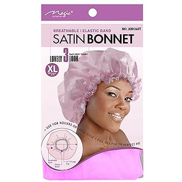 Satin bonnet with elastic band Clearance