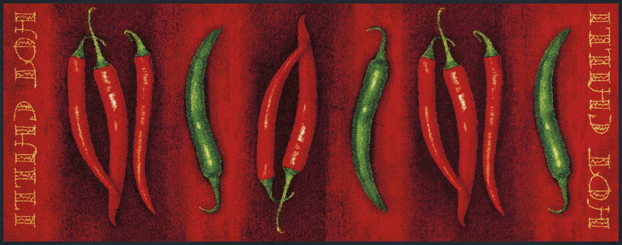 wash + dry Doormat Hot Chili 75 x 190 cm multicoloured