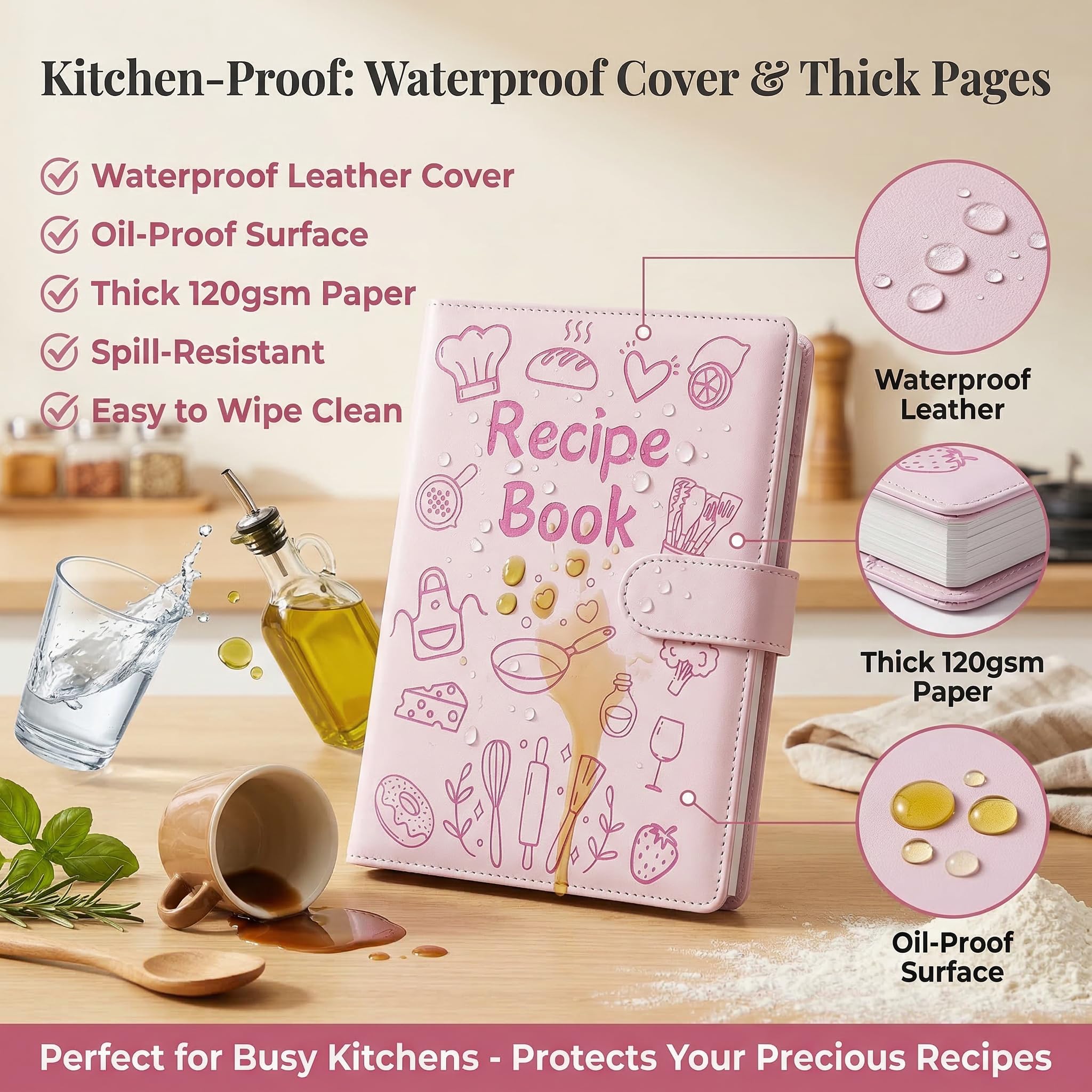 Recipe Notebook & Binder - Write Your Own Recipes! -4