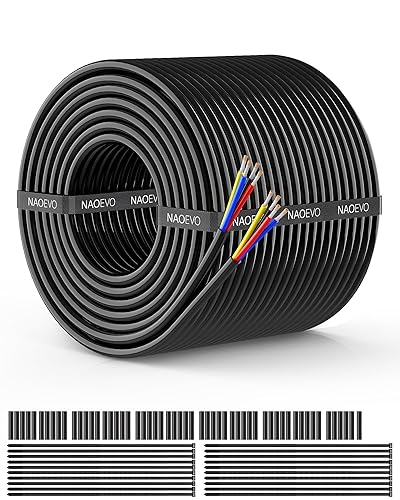 Miniatura 12 de NAOEVO Cable de calibre 18 de 4 conductores, cable de 18 AWG de 4 núcleos, cable de PVC trenzado de cobre estañado/bajo voltaje de 12V/extensión