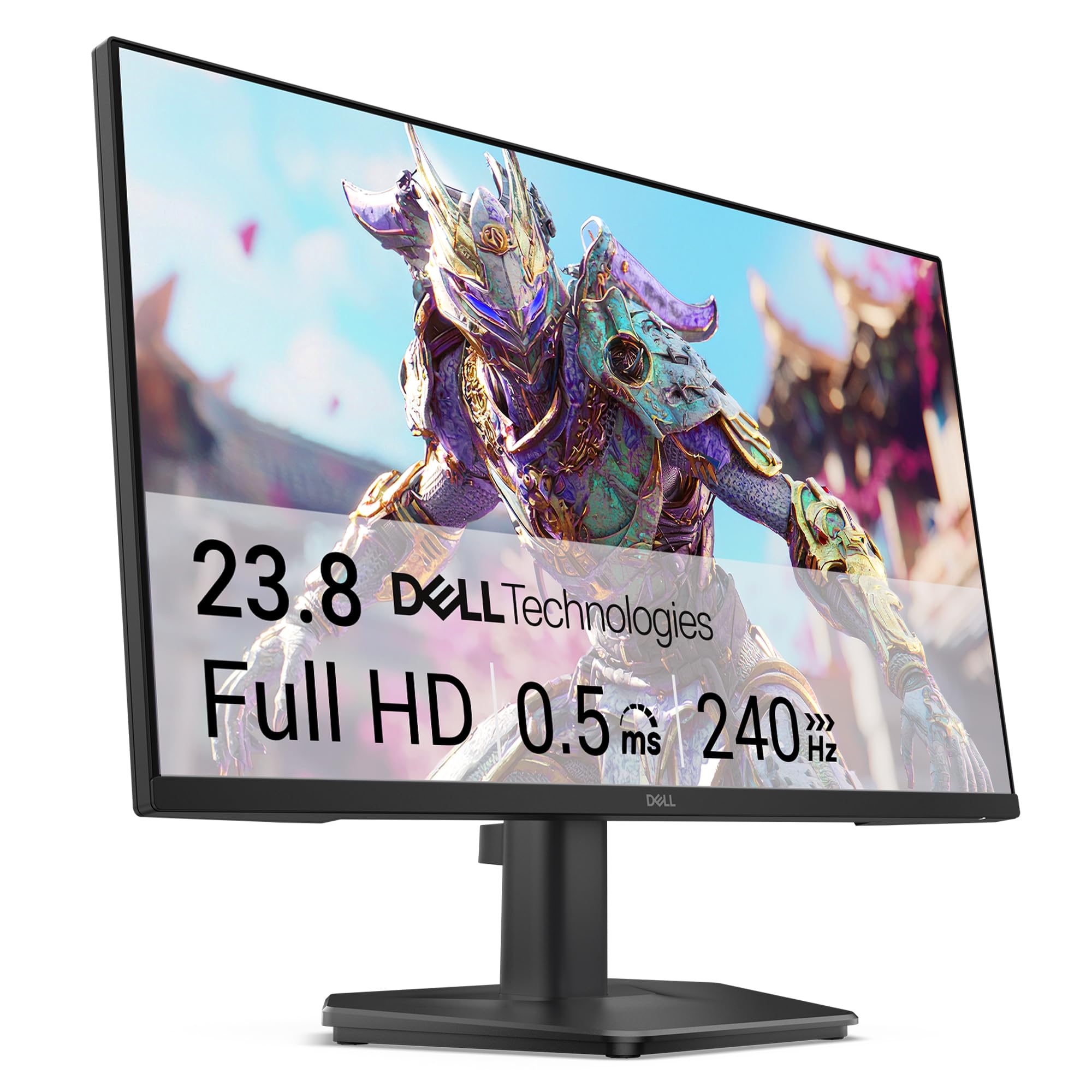 Dell 24 Gaming Monitor - SE2426HG, Full HD (1920x1080), 240Hz, Fast IPS, 0.5ms, AMD FreeSync Premium, 99% sRGB, HDR10, VESA (100x100mm), DisplayPort, 2 HDMI, 3 Year Warranty, Black