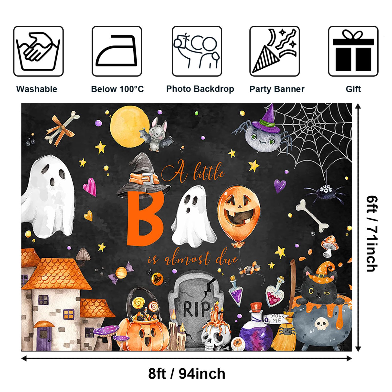 Adorable Boo Is Almost Due Baby Shower Invitation