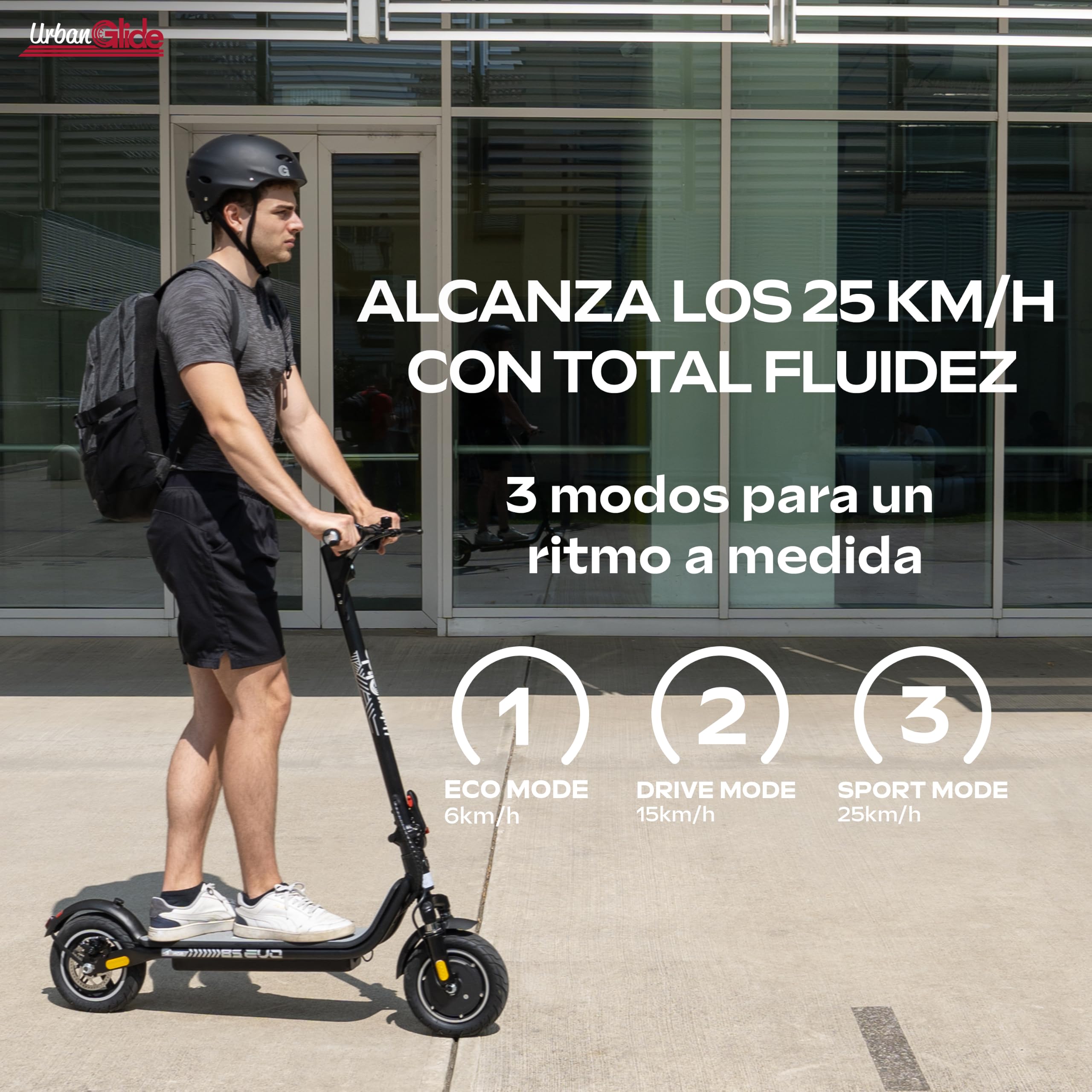 Trottinette Électrique Adulte UrbanGlide 85 Evo - ES – Autonomie Jusqu'a 15 km - Pneu 8,5" Gonflable - Batterie 25.2V - Poids 15Kg