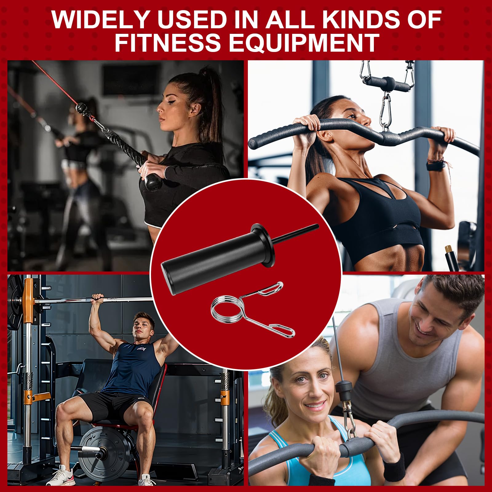 Weight Stack Pin - Przypinka do sztangi - Gym Pin - Nadaje się do wszystkich urządzeń fitness, odpowiednia dla wszystkich poziomów sprawności, może być używana przez długi czas
