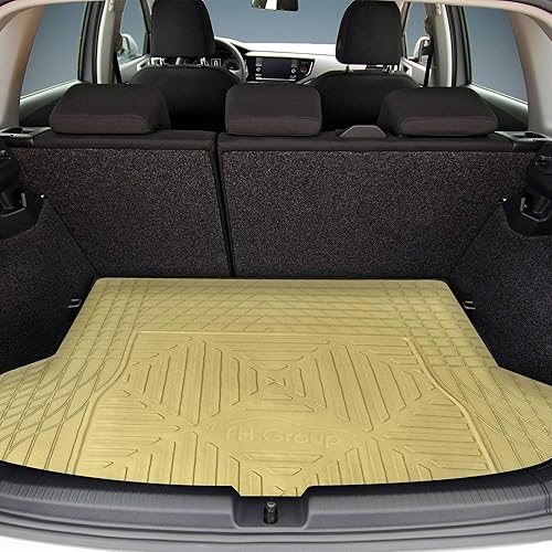 Miniatura 3 de FH Group Alfombrillas de carga para automóvil, alfombra de carga de goma marrón de alta resistencia para automóviles, juego completo de ajuste