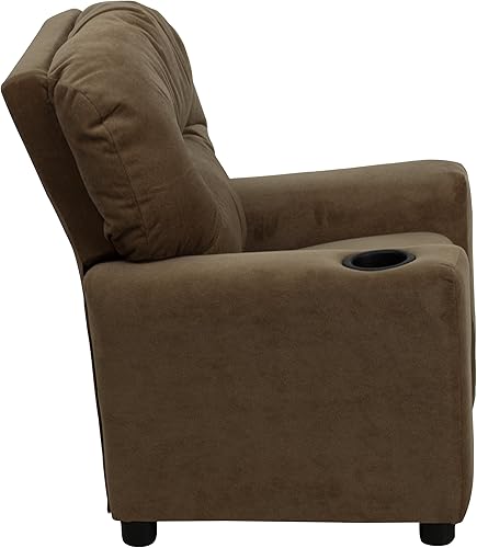 Miniatura 198 de Flash Furniture Chandler LeatherSoft - Silla reclinable para niños con portavasos y reclinable de seguridad, silla reclinable contemporánea para