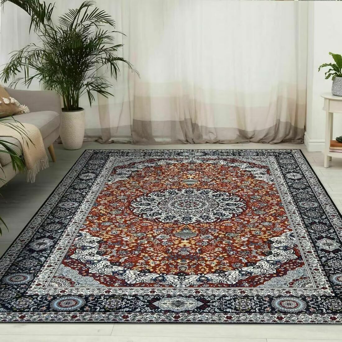Tapis court en velours pour chambre ado et salon moderne de 50x70cm