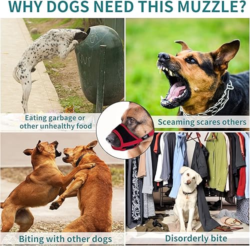 Miniatura 9 de Bozal para perros pequeños, bozal para perros pequeños, bozal para perros pequeños, bozales para perros pequeños para morder, ladrar, masticar,