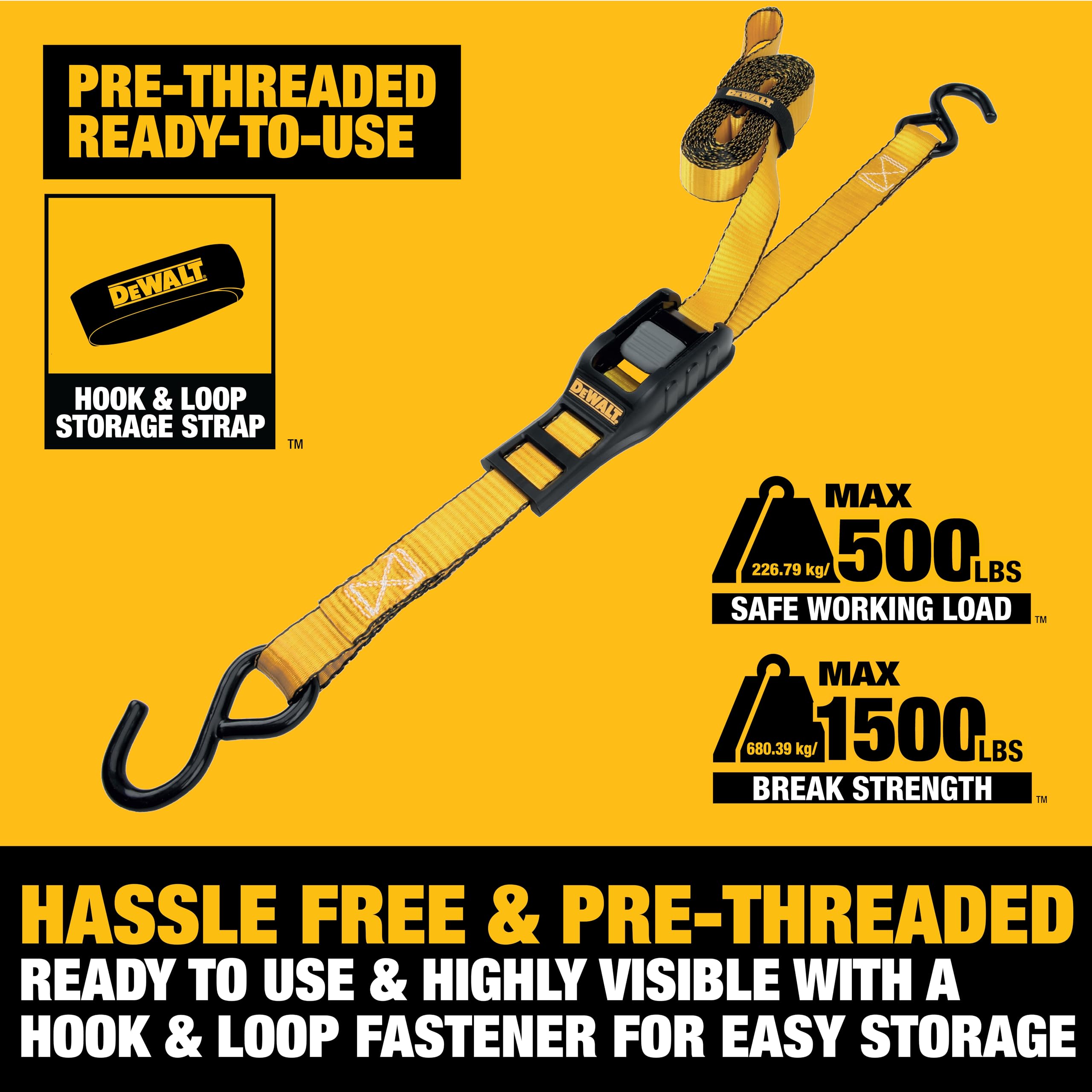 DEWALT Cam Buckle Straps - 2 Pack -3
