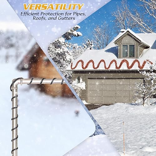 Miniatura 3 de Cinta térmica, Cable de calefacción de deshielo, tubo de metal y plástico) Cable de calefacción de tubería de agua protegida contra la congelación,