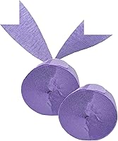 Vista 7 de K-Kraft Serpentinas de papel crepé morado fabricadas en Estados Unidos (violeta francés + dorado metálico)