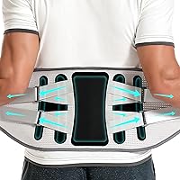 Vista 9 de Cinturón de apoyo lumbar para dolor de espalda baja - Soporte lumbar con sistema de apoyo biónico, cinturón ajustable para hombres y mujeres, alivia