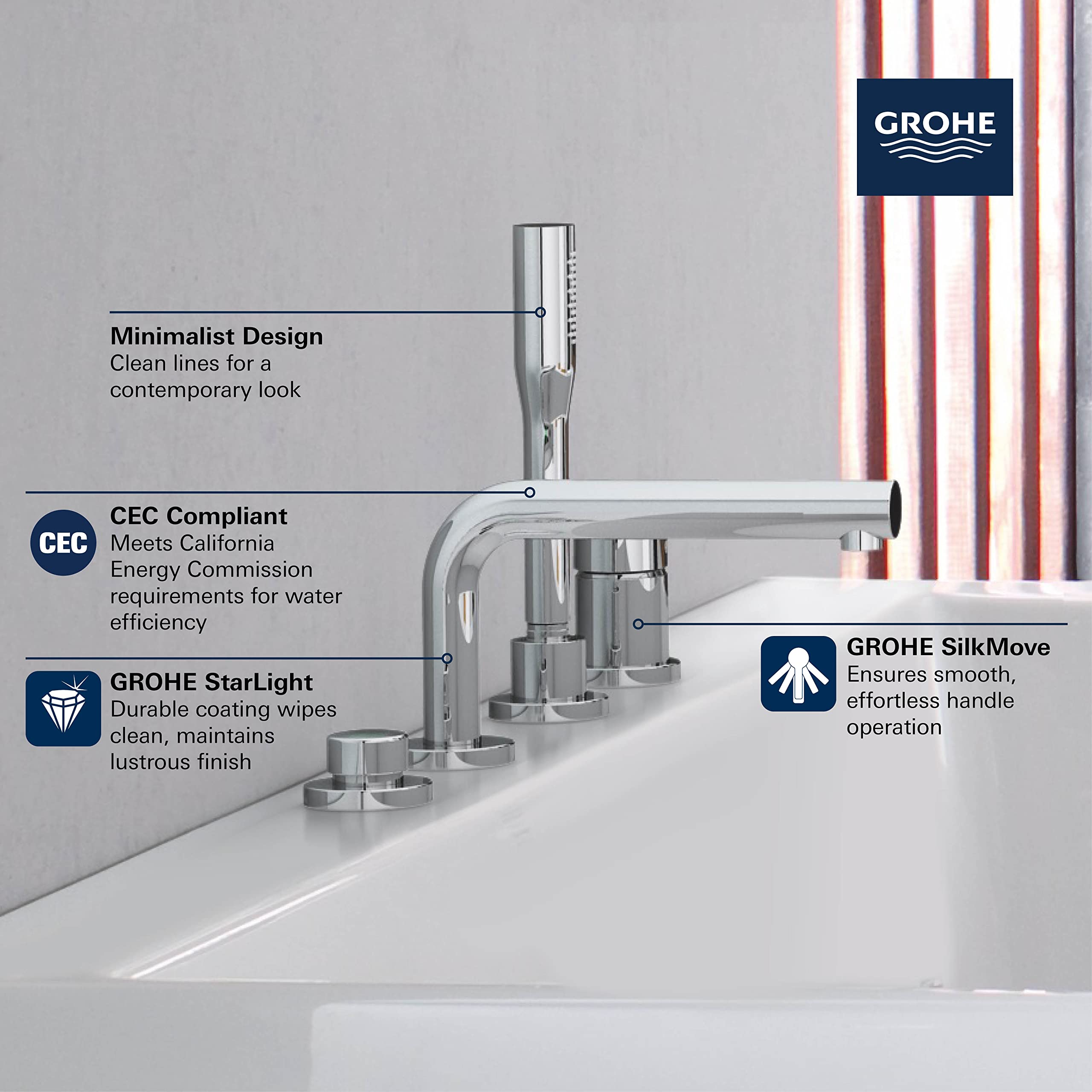 GROHE 19576002 - Concetto Combinación monomando para baño y ducha 1/2"