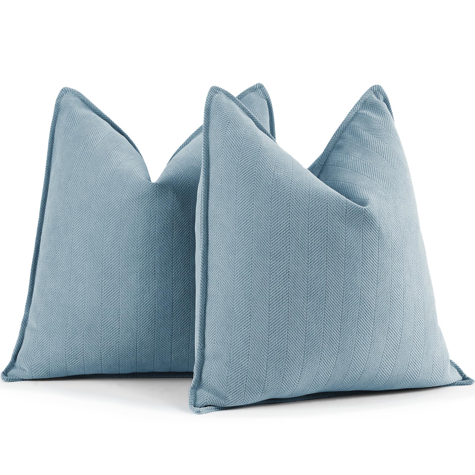 ZWJD Throw Pillow Covers 22x22 Set of 2 Chenille Pillow Covers with Elegant Design Soft and Luxurious Decorative Throw Pillows for Couch, Bed, and