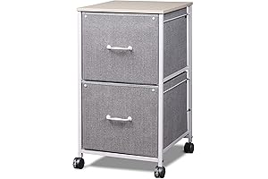 DEVAISE Folding Clothes Machine Cabinet, Mobile File Cabinet, Rolling Printer Stand