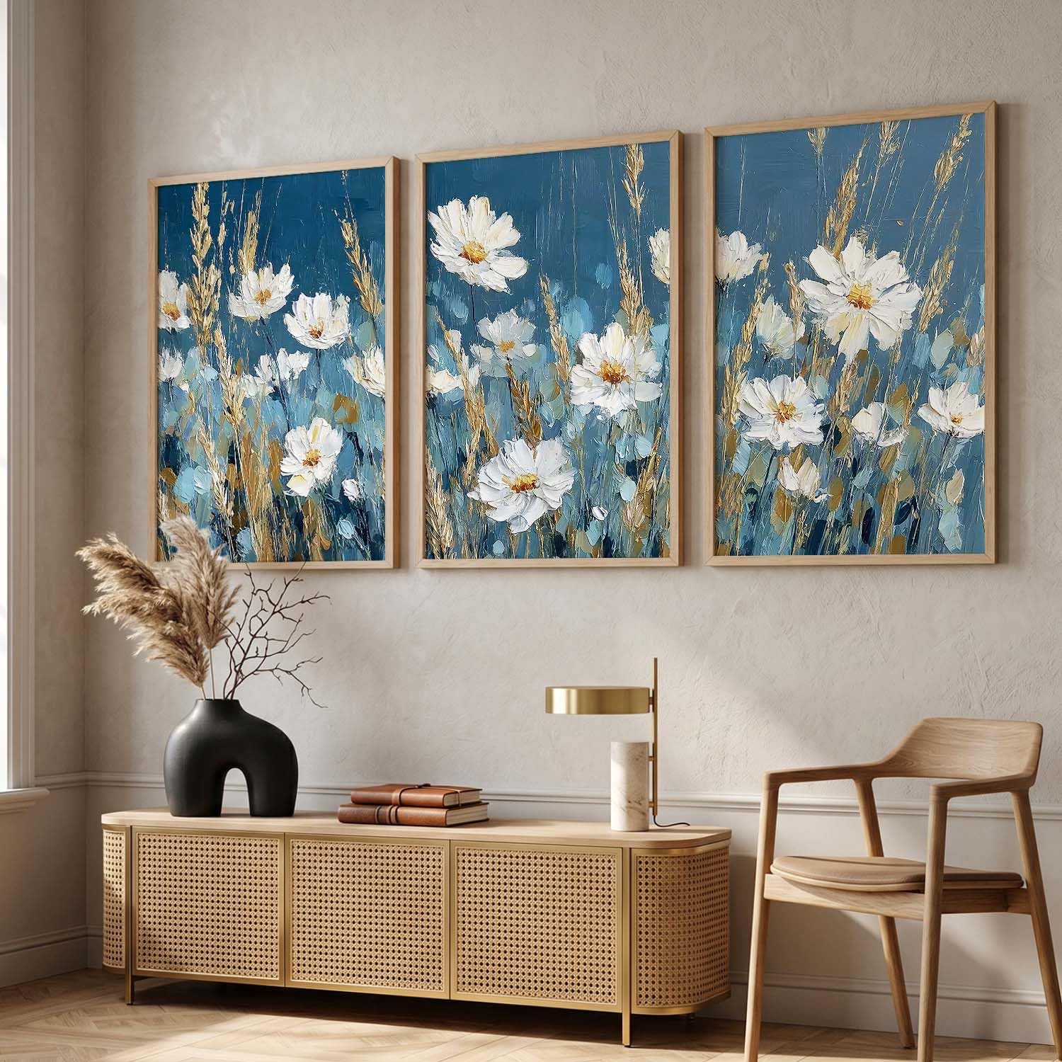 Mountain Wall Art Set - 3 Framed Paintings -19