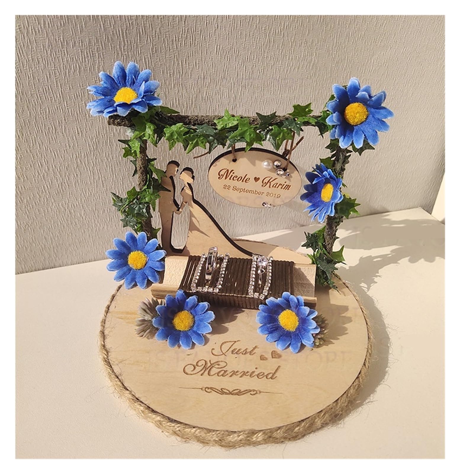 Portafedi In Legno Per Matrimoni 1 cuscino for anello di fidanzamento for proposta matrimonio