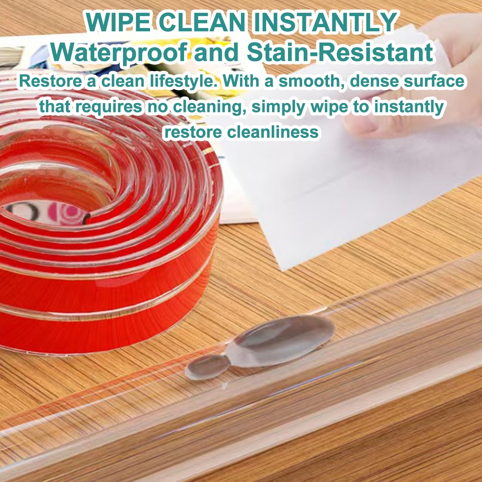Möbel-Eckenschutz, Kantenschutz, Selbstklebende Stoßstange, transparenter PVC-Tischschrank, mehrere Größen(Width 15mm/0.6in,2m)