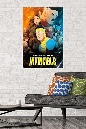 Miniatura 2 de Trends International Invincible - Póster de pared de hoja del grupo uno, 22.375 x 34 pulgadas, paquete de póster y montaje prémium