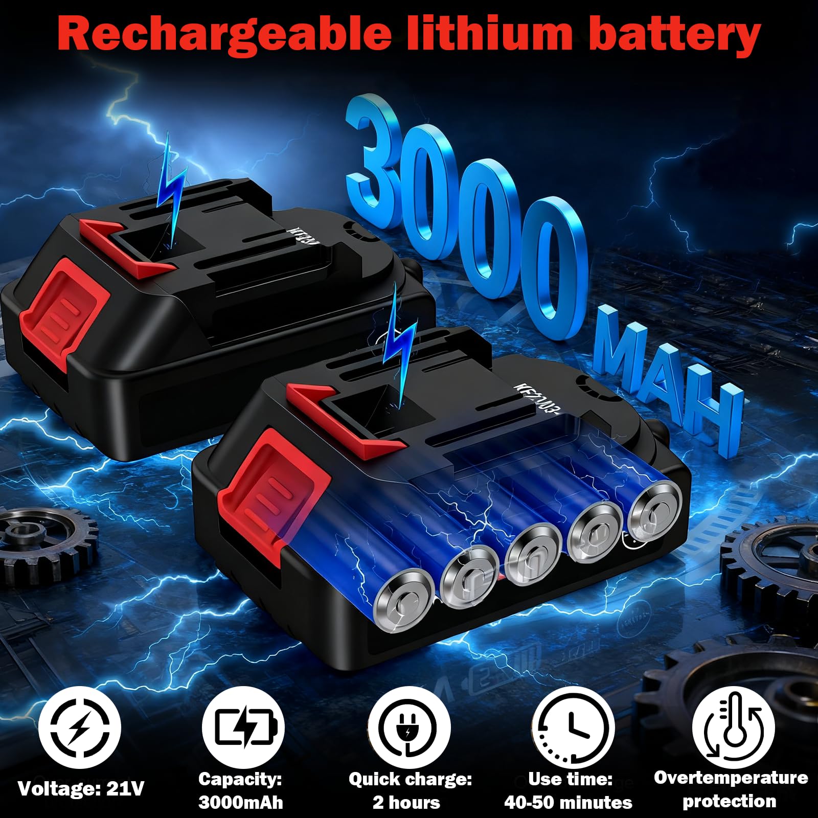 Sierra de podar telescópica con batería con 2 baterías de 3000 mAh, 2 en 1, sierra de podar eléctrica con barra de extensión segmentada, mini motosierra con batería, motor sin escobillas, para