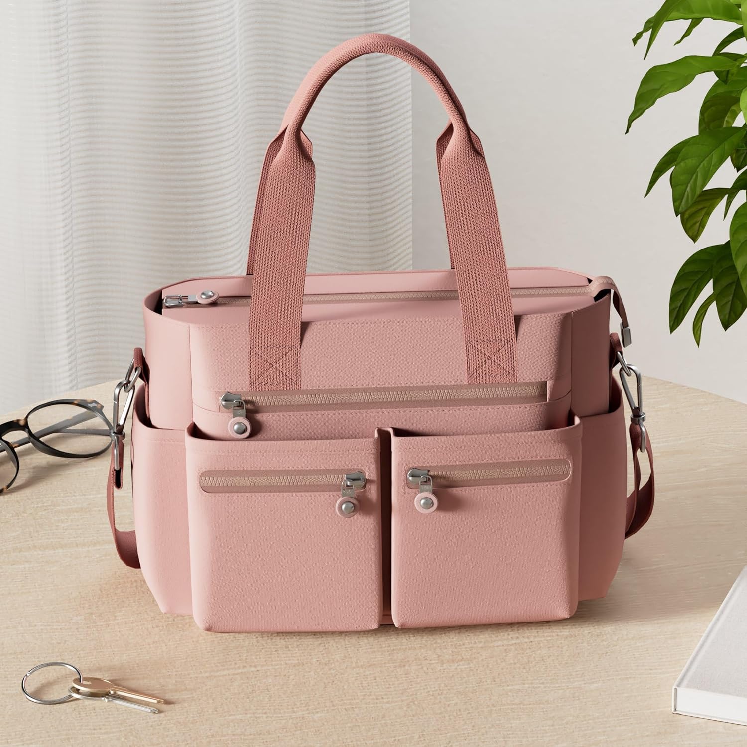 Tote Bag for Women Canvas Handbags for Woman Crossbody Bags with Multiple Pockets - Image 3