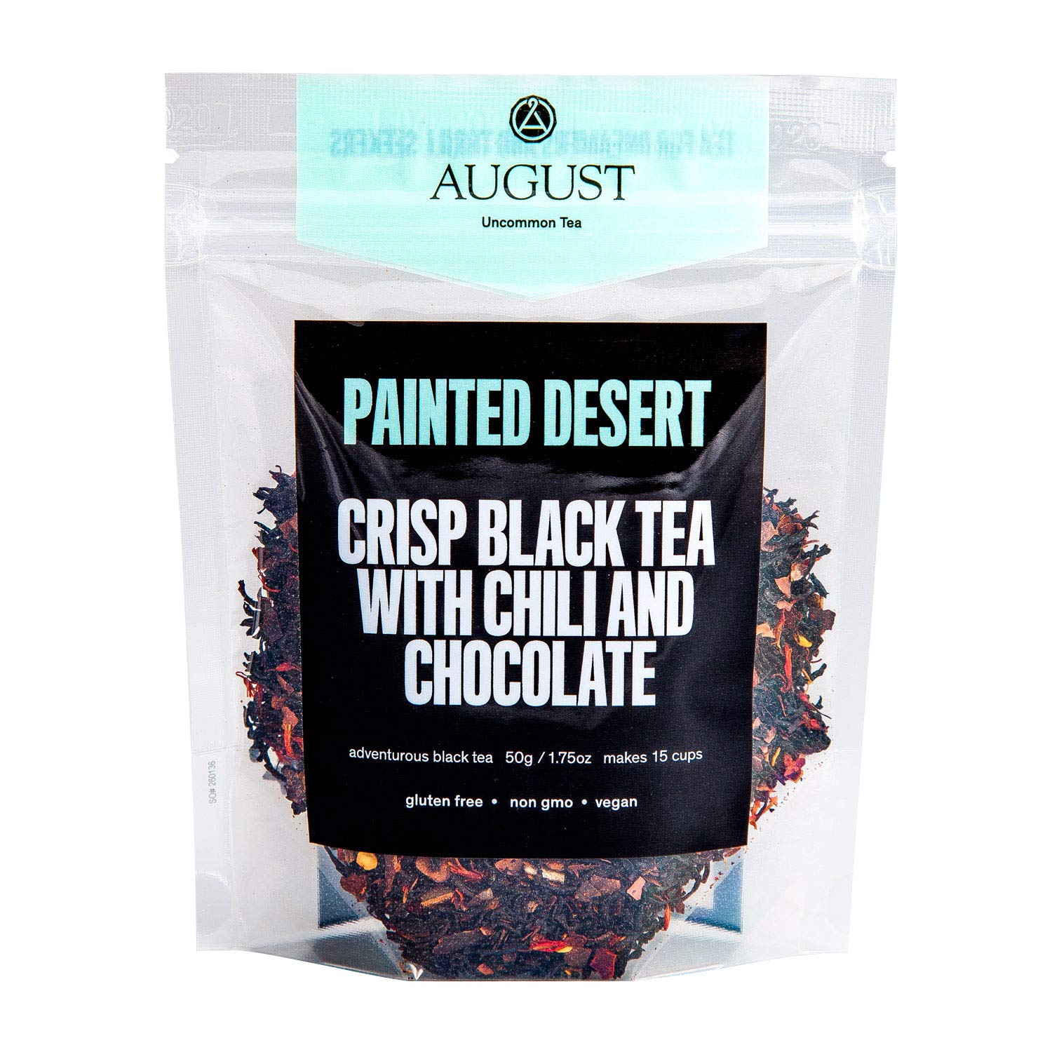 August Uncommon Painted Desert Holiday Tea – Spicy Black Tea Blend w/Notes of Mexican Chili, Cinnamon & Dark Cocoa – Loose Leaf Caffeinated Tea in a Resealable Pouch for Cozy Winter Moments (3.5oz)