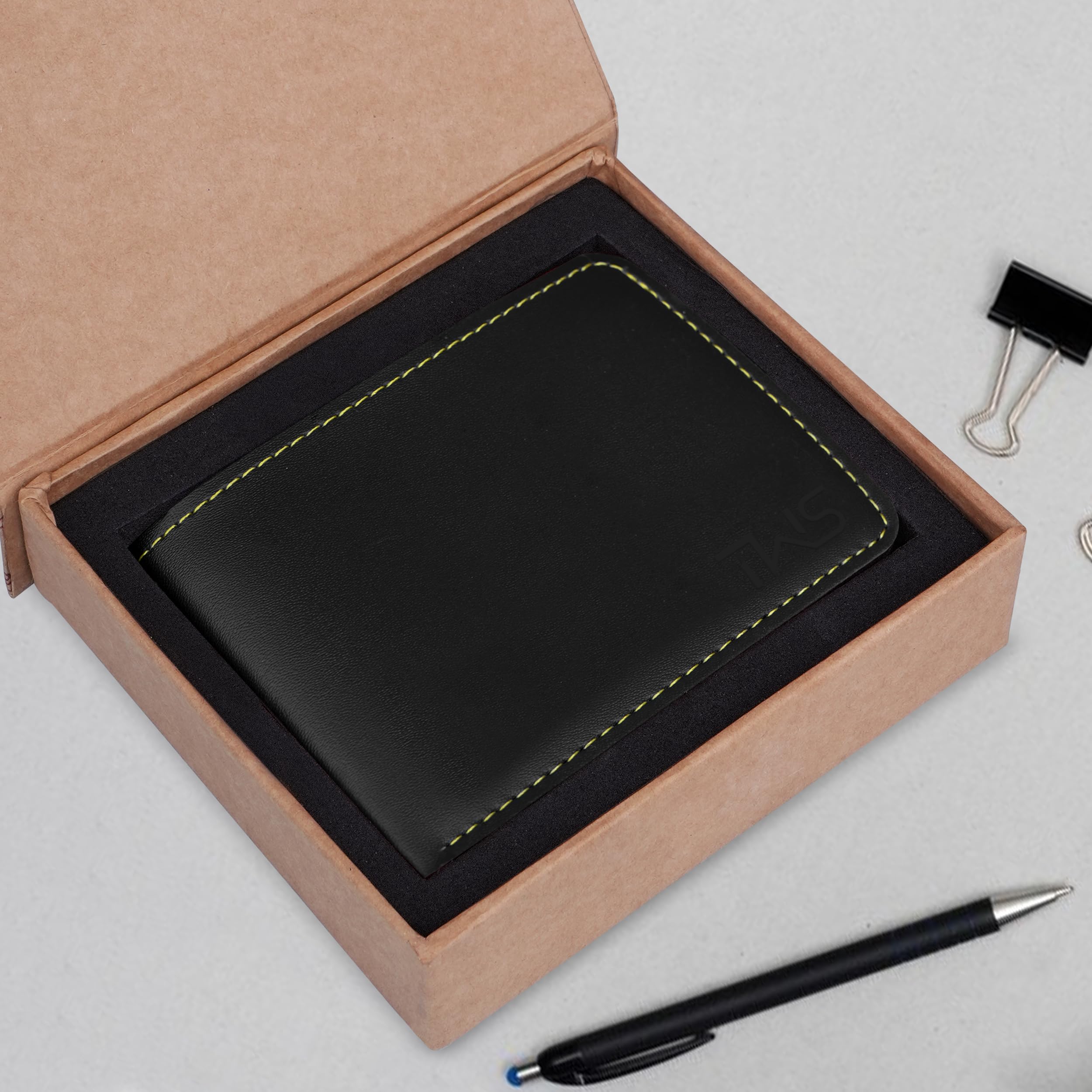 The Wallet Store Vegan Leather Wallet For Men - Black