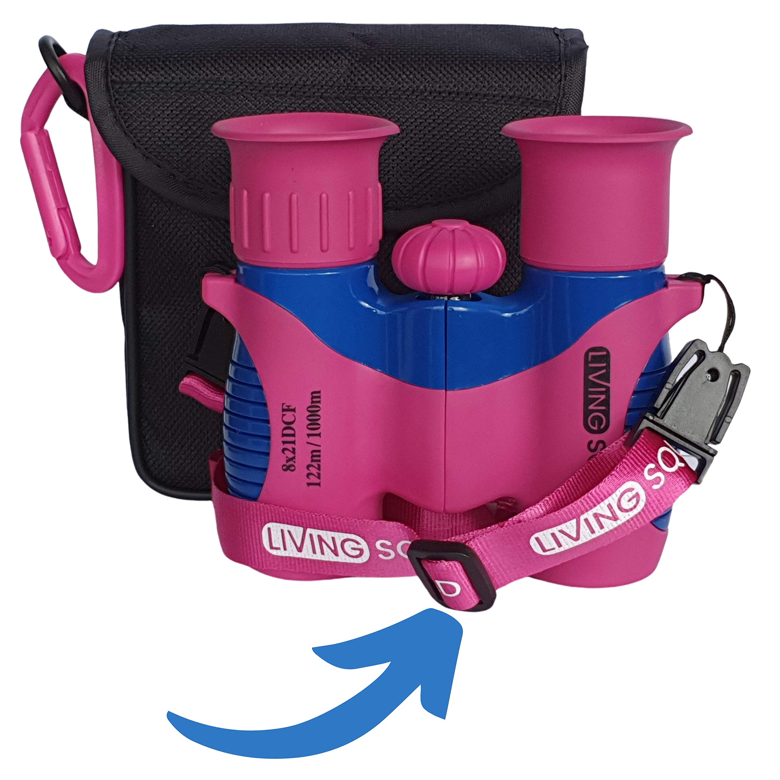 Updated Strap - Replacement Strap for Living Squad Binoculars for Kids (Pink)