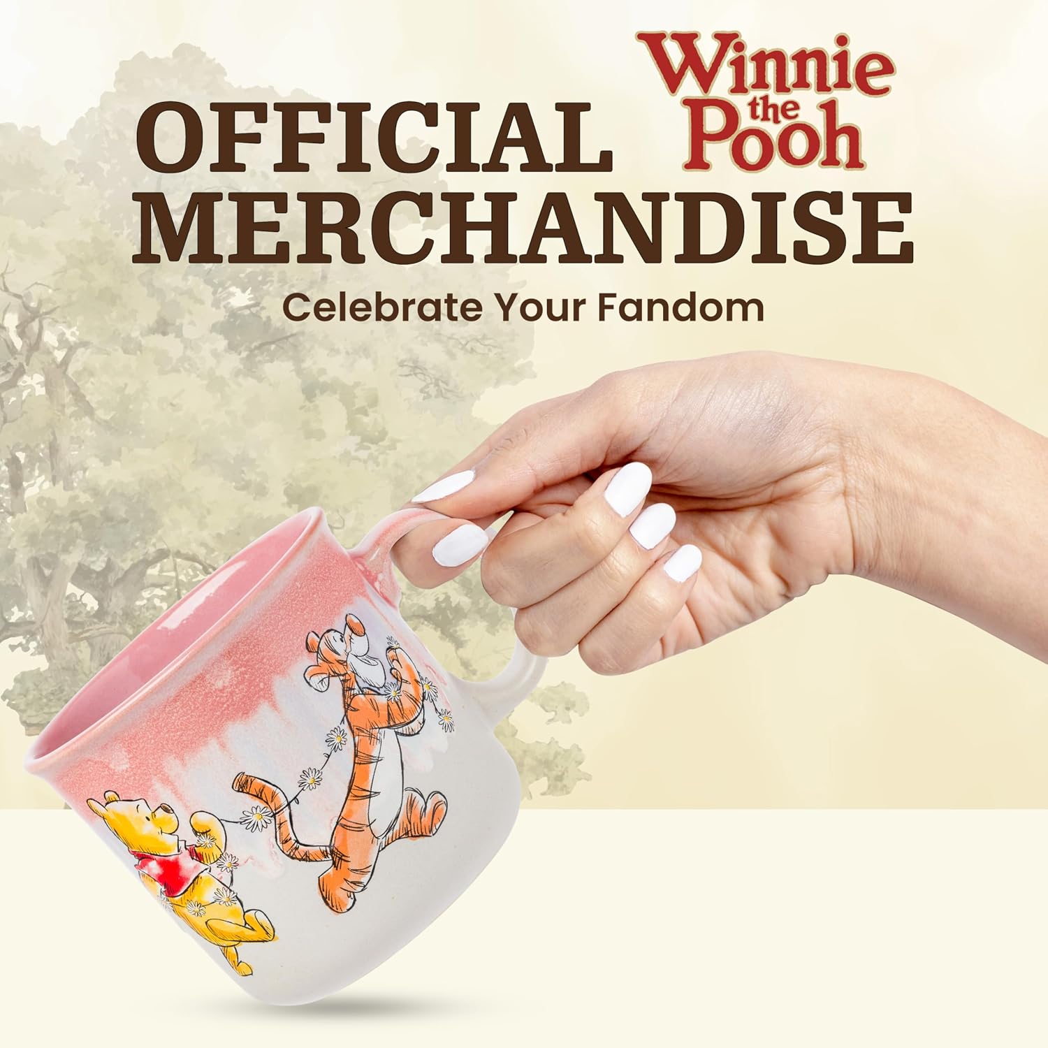 Silver Buffalo Disney Winnie the Pooh, Reactive Glaze Camper Mug, 20oz image 4