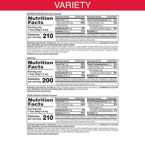 Miniatura 2 de Pringles - Patatas fritas, bocadillos para el almuerzo, paquete de variedad, paquete de 13.7oz (10 latas)