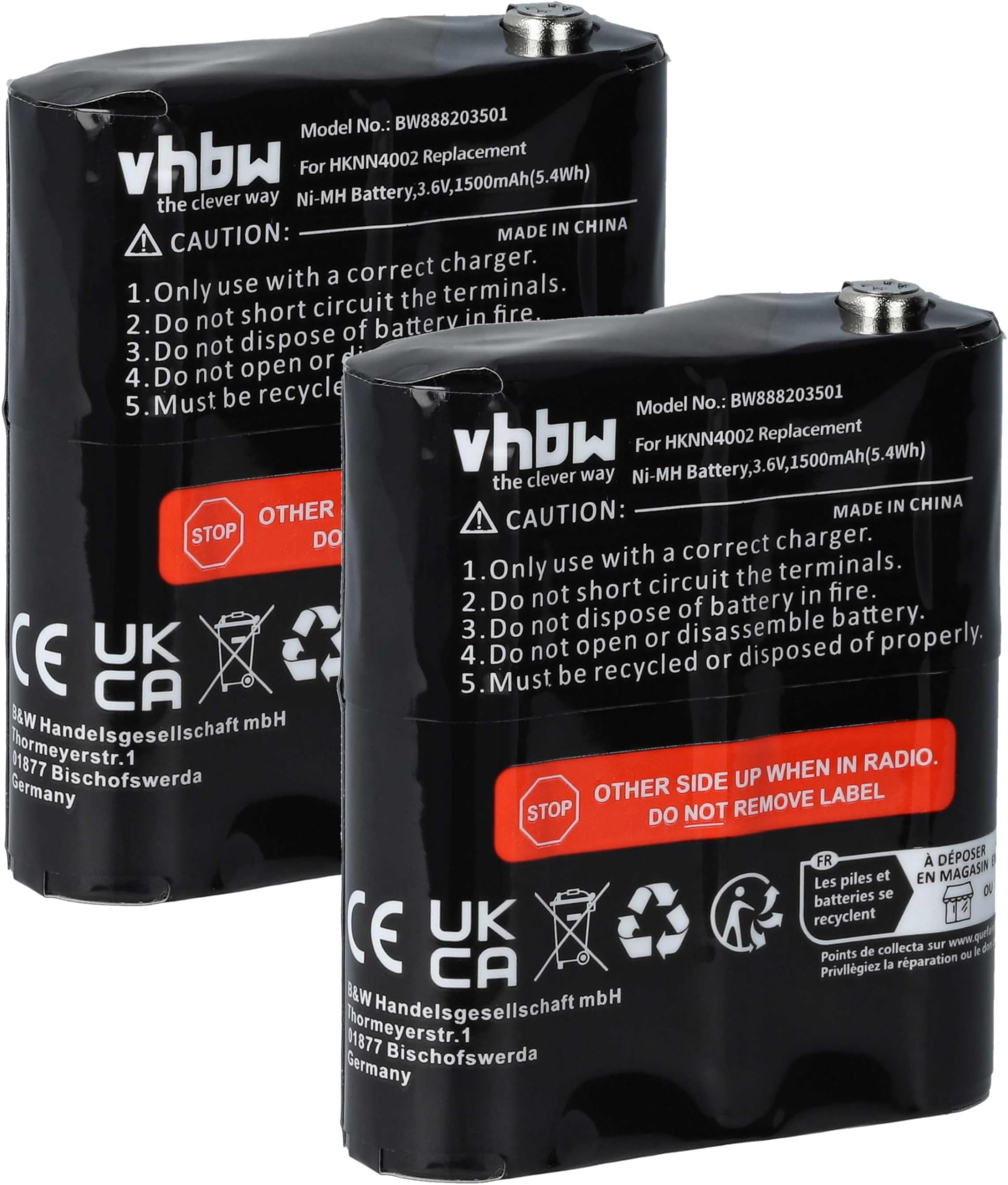 EXTENSILO 5x batteria compatibile con Motorola TLKR T3, T4, T5, T50, T6, T60, T61, T7, T8, T80 radio (800mAh, 4,8V, NiMH) | Leroy Merlin