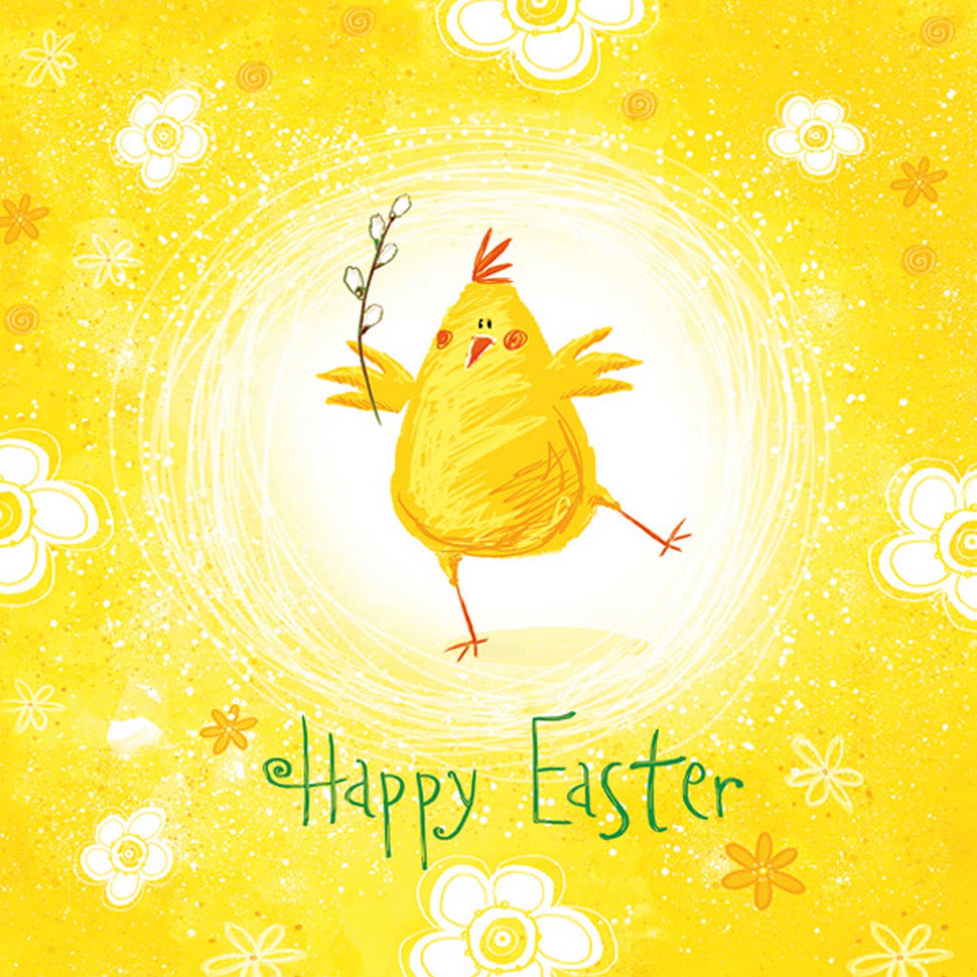 20 Servietten Ostern – Frühlingskranz Mit Ostereiern, 33x33 Cm, Für Tischdeko Und Serviettentechnik