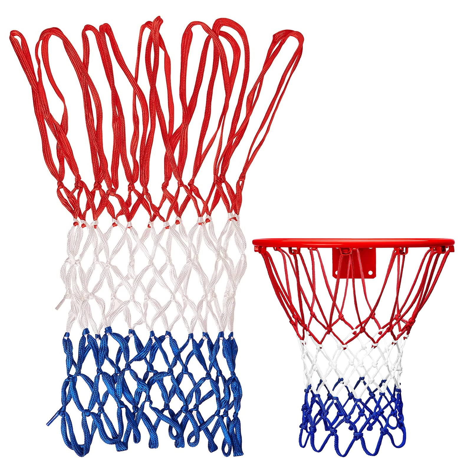 DAYONG Basketball Net Replacement，Fits Standard Indoor or Outdoor，12 Loops