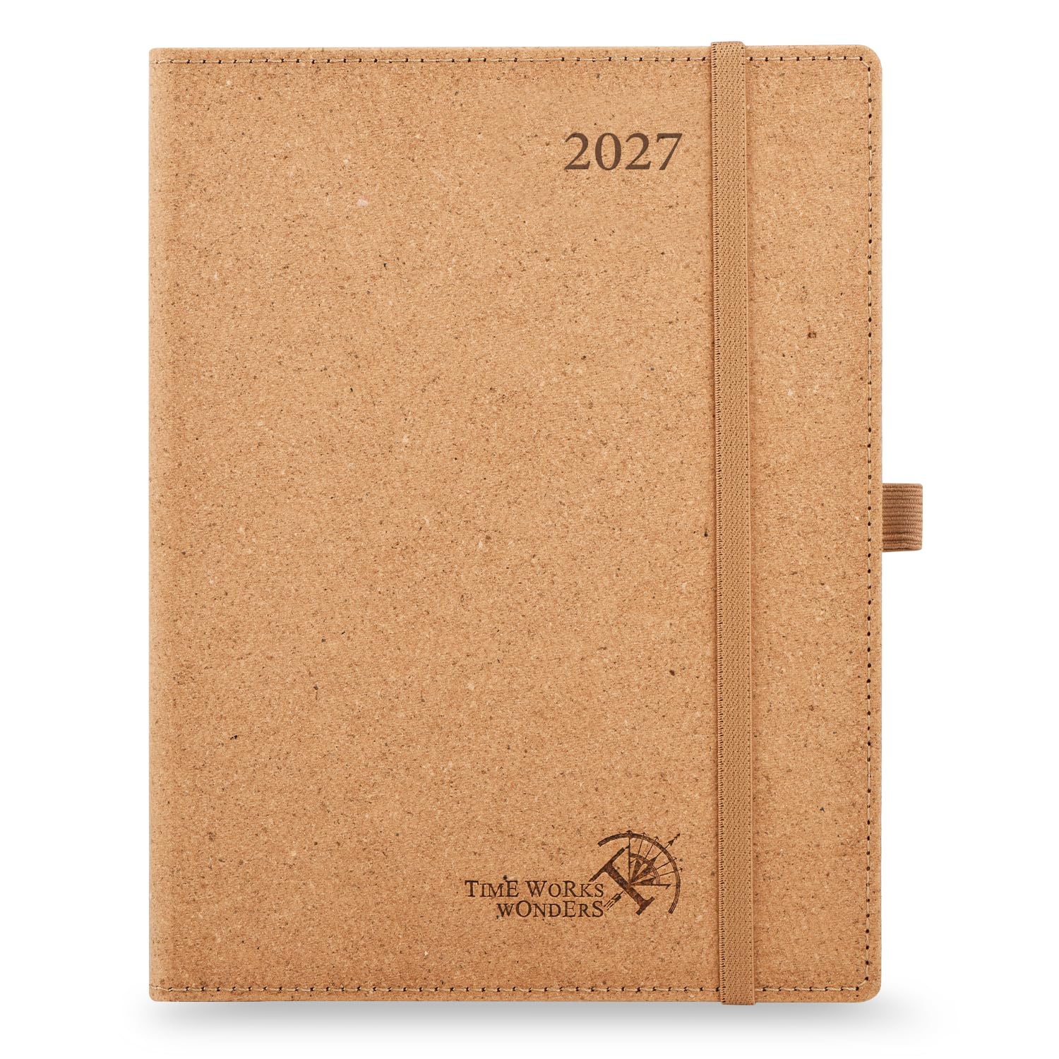 POPRUN 2027 Diary A5 Week to View, Recycled Materials Vertical Work Planner