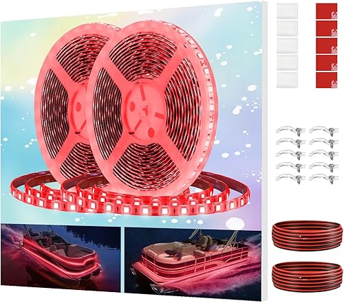 Vista 13 de Tiras de luces LED para pontón, luces LED marinas impermeables de 12V 5M/16.4FT para interior de barco, luz de cubierta de barco para pesca